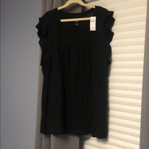 Ruffled Cap Sleeve Top